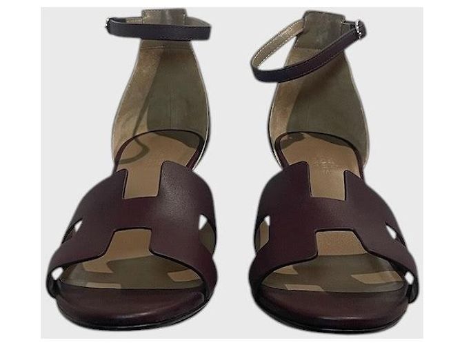 Sandali Hermès Legend bordeaux T.40,5 Bordò - vista 2