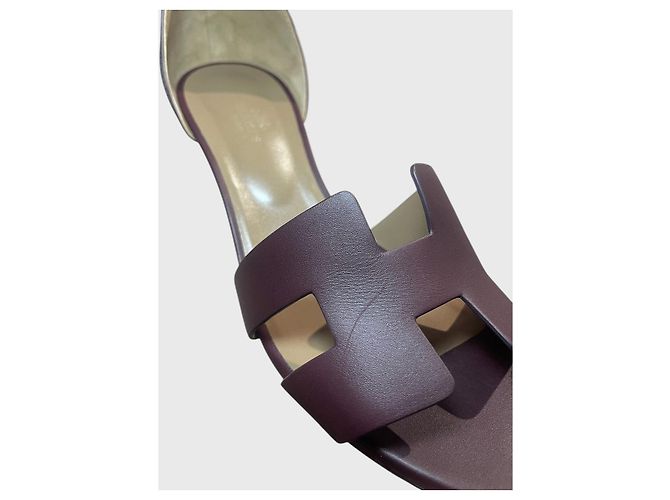 Sandali Hermès Legend bordeaux T.40,5 Bordò - vista 3