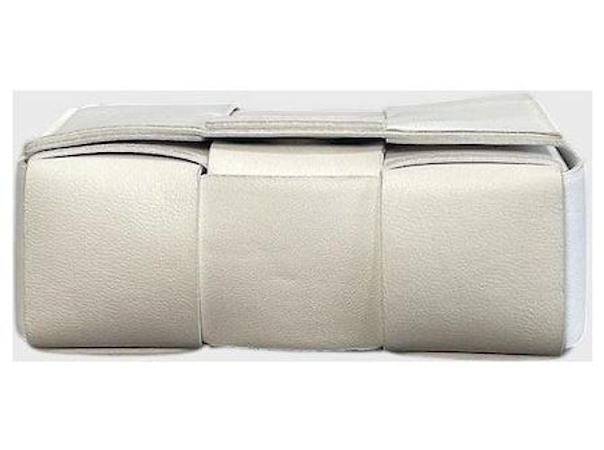 Borsa Bottega Veneta Candy Cassette bianca Bianco - vista 3