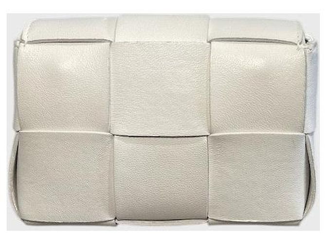 Borsa Bottega Veneta Candy Cassette bianca Bianco - vista 4