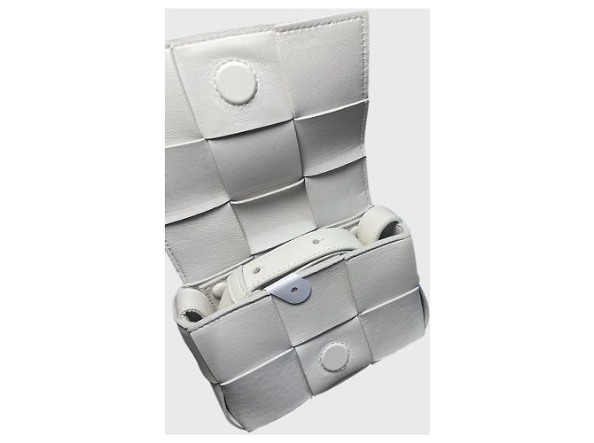 Borsa Bottega Veneta Candy Cassette bianca Bianco - vista 5