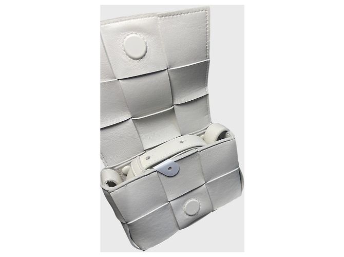 Borsa Bottega Veneta Candy Cassette bianca Bianco - vista 6