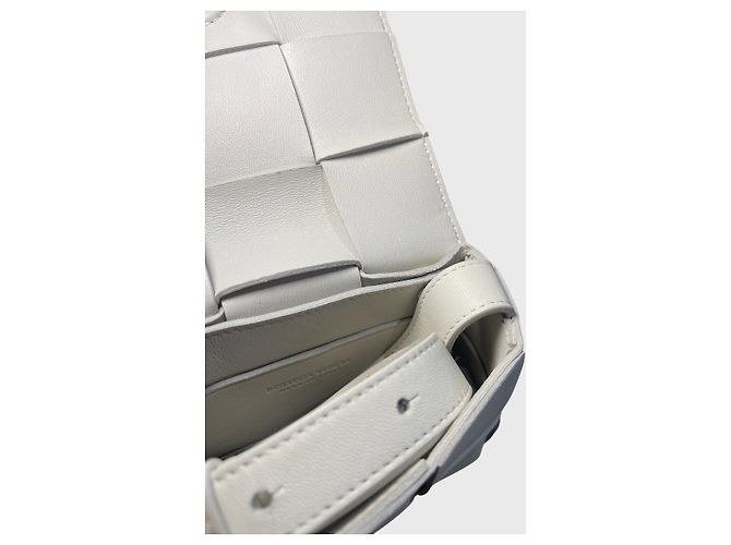 Borsa Bottega Veneta Candy Cassette bianca Bianco - vista 7