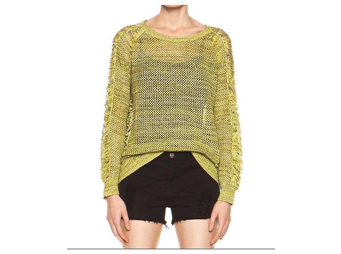 Pull Iro Kara en coton jaune - vue 5