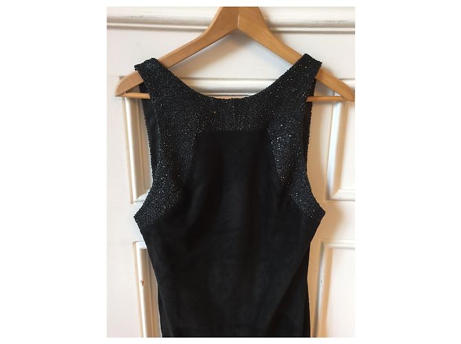 Loewe Kleid aus Wildleder T.38 Schwarz - Ansicht 2