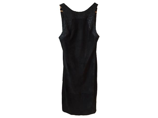 Loewe Kleid aus Wildleder T.38 Schwarz - Ansicht 6
