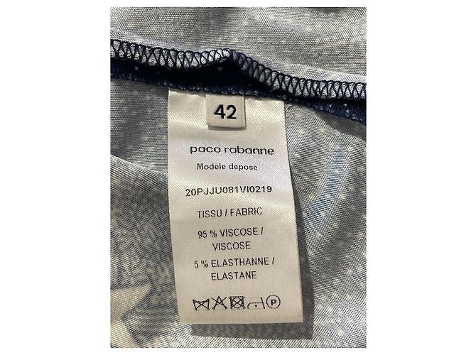 Falda Paco Rabanne azul T.42 - vista 5