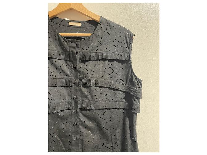 Abito Alaïa Nero in Cotone con Tagli Laser - vista 3
