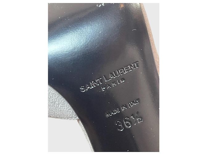Autre Marque Décolleté Saint Laurent grigi T.36,5 Grigio - vista 5