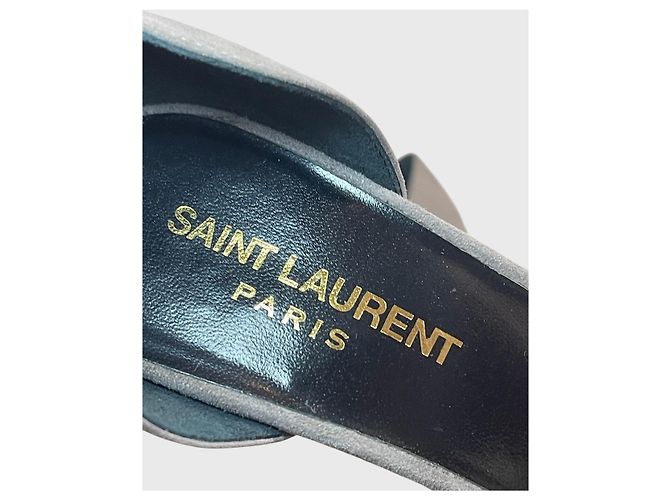 Autre Marque Décolleté Saint Laurent grigi T.36,5 Grigio - vista 6
