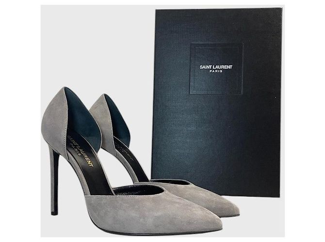 Autre Marque Décolleté Saint Laurent grigi T.36,5 Grigio - vista 7