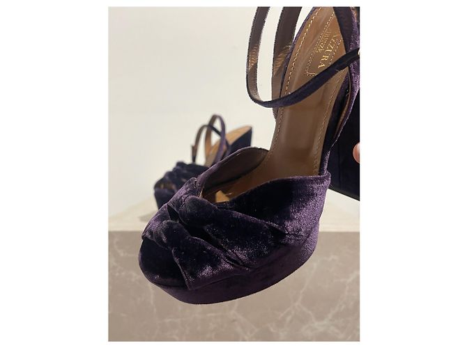 Sandali Aquazzura viola T.38,5 Porpora - vista 4