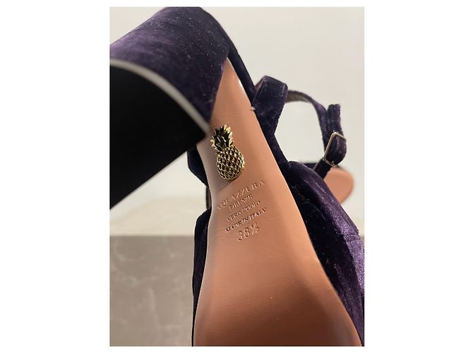 Sandali Aquazzura viola T.38,5 Porpora - vista 7