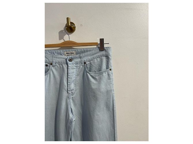 Pantalones Miu Miu azules T.26 - vista 2