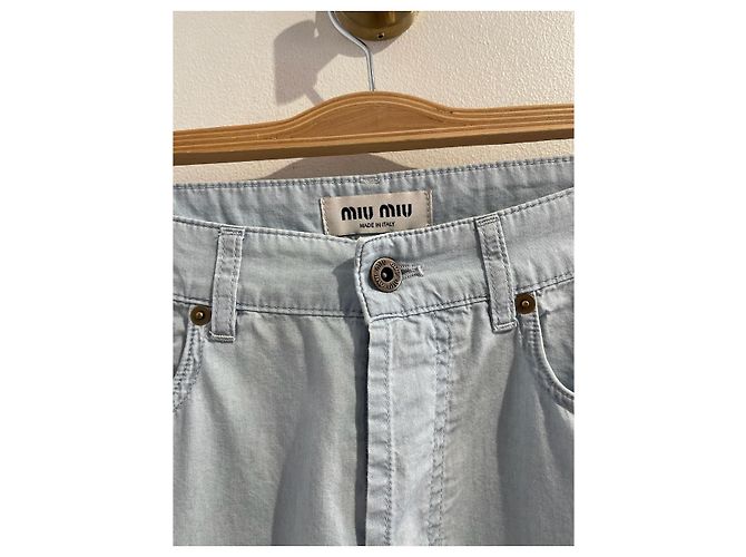 Pantalones Miu Miu azules T.26 - vista 3