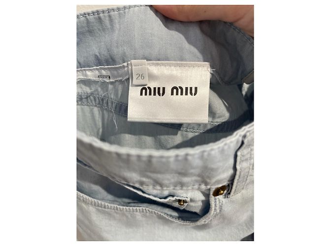 Pantalones Miu Miu azules T.26 - vista 6
