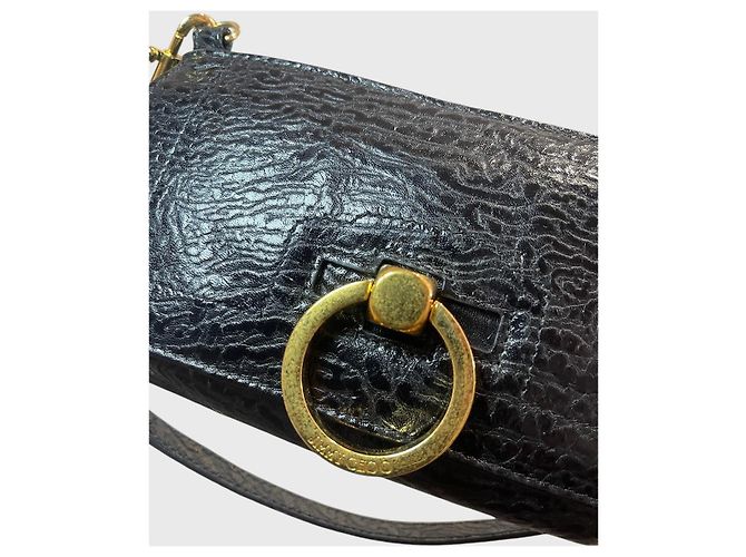 Clutch Jimmy Choo in pelle testurizzata nera Nero - vista 2