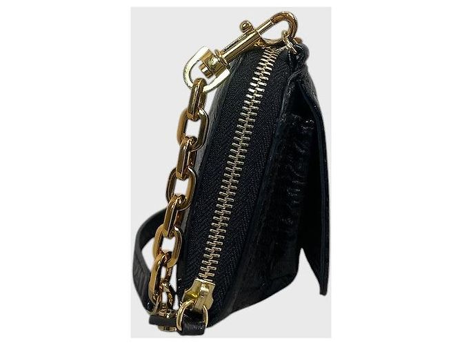 Clutch Jimmy Choo in pelle testurizzata nera Nero - vista 3