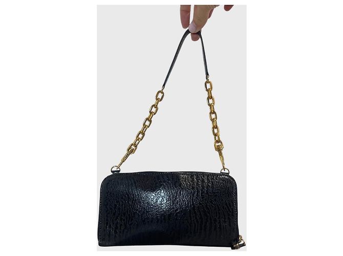 Clutch Jimmy Choo in pelle testurizzata nera Nero - vista 5