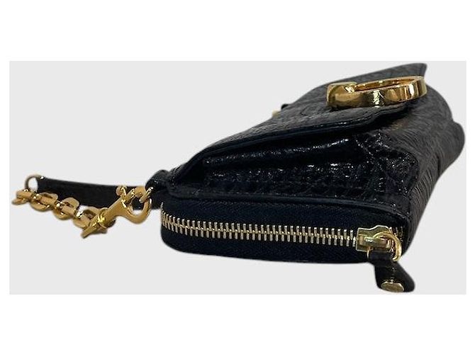 Clutch Jimmy Choo in pelle testurizzata nera Nero - vista 6