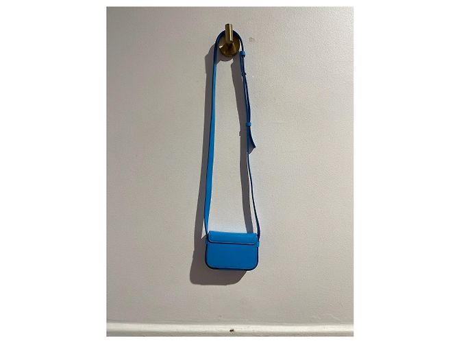 Autre Marque Mini borsa Christian Dior in pelle blu turchese - vista 5
