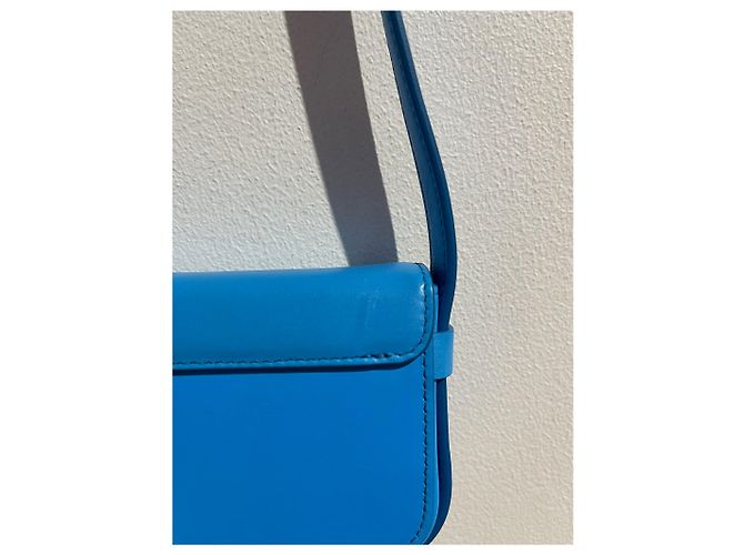Autre Marque Mini borsa Christian Dior in pelle blu turchese - vista 7