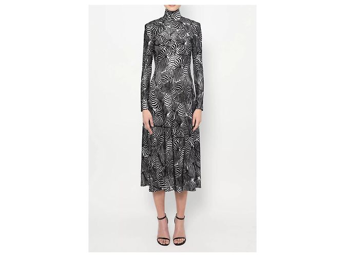 Paco Rabanne Zebra-Kleid T.46 Metallisch - Ansicht 2