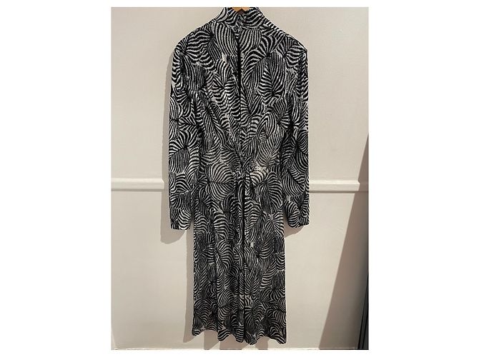 Paco Rabanne Zebra-Kleid T.46 Metallisch - Ansicht 5