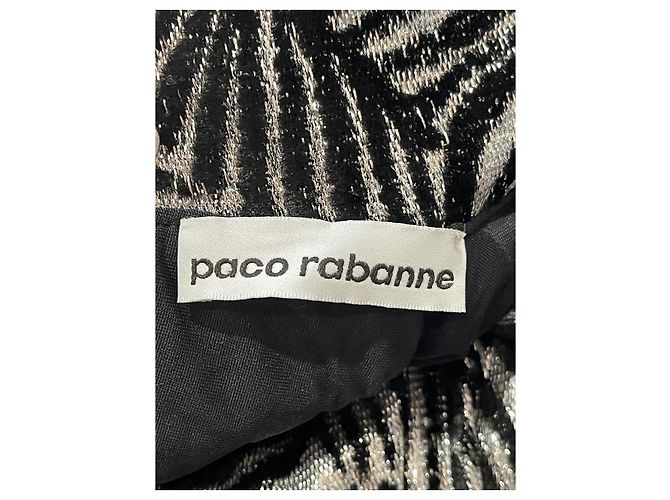 Paco Rabanne Zebra-Kleid T.46 Metallisch - Ansicht 8