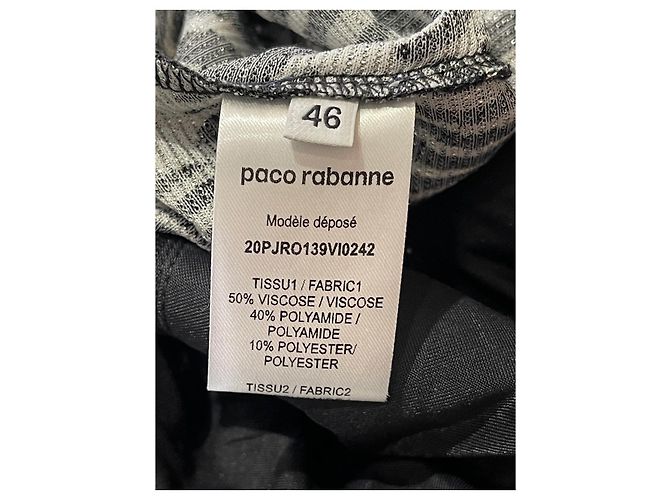 Paco Rabanne Zebra-Kleid T.46 Metallisch - Ansicht 9