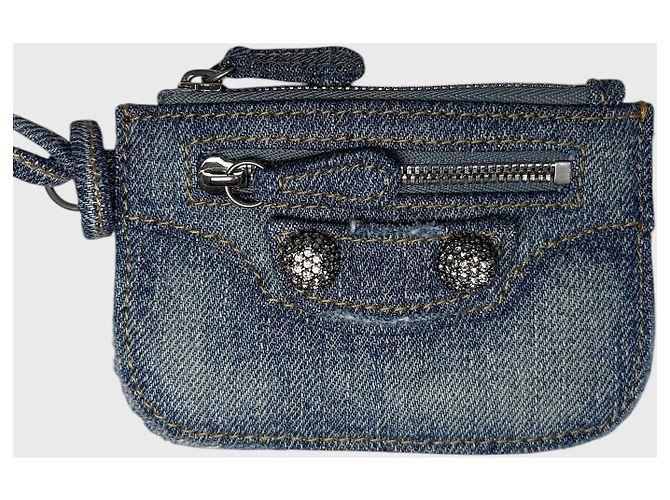 Portamonete Balenciaga Cagole Blu - vista 3