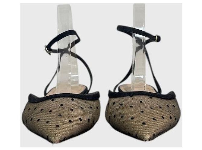Christian Dior Sapatilhas Dior com bolinhas T.38,5 Bege - vista 2