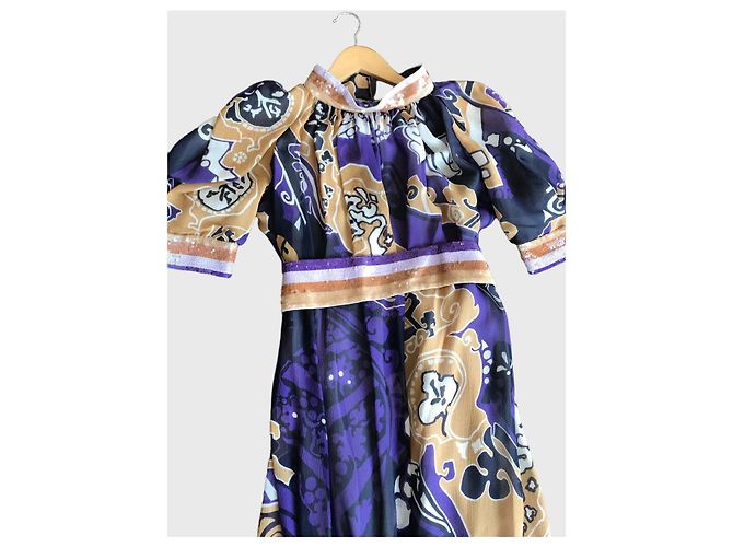 Vestido Leonard de seda estampado roxo - vista 2