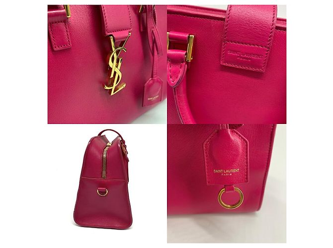 Autre Marque Borsa Saint Laurent Baby Cabas Monogram Pink Rosa - vista 6