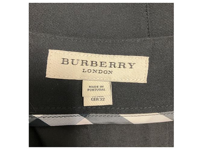 Falda lápiz Burberry de pelo de ternera con estampado animal y crepe, Black / Tan Negro - vista 4