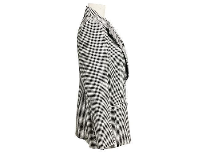 Autre Marque Alice + Olivia Black / White Gingham Check Double Breasted Blazer Multiple colors - view 2