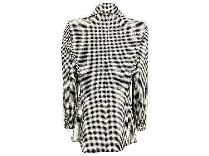 Autre Marque Alice + Olivia Black / White Gingham Check Double Breasted Blazer Multiple colors - view 3