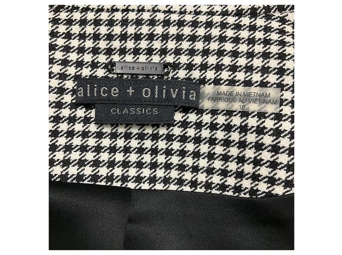 Autre Marque Alice + Olivia Black / White Gingham Check Double Breasted Blazer Multiple colors - view 4