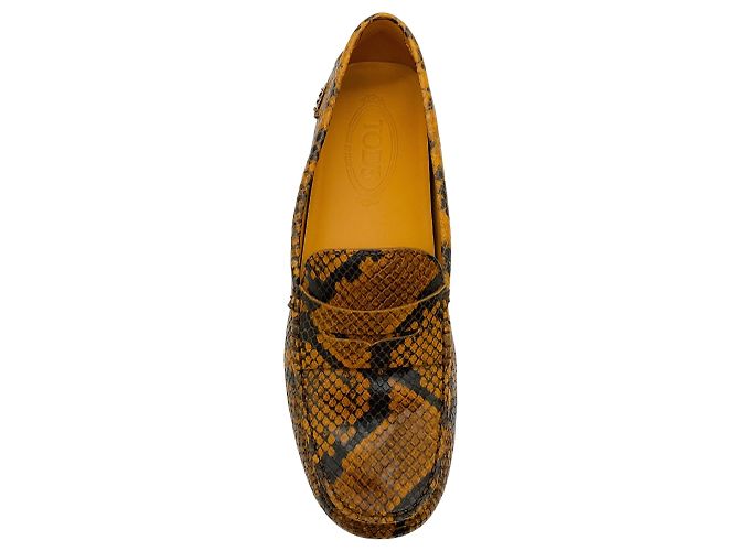 Mocassini da guida Gommino Tod's in stampa serpente marrone - vista 4
