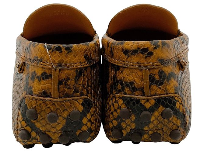 Mocassini da guida Gommino Tod's in stampa serpente marrone - vista 5