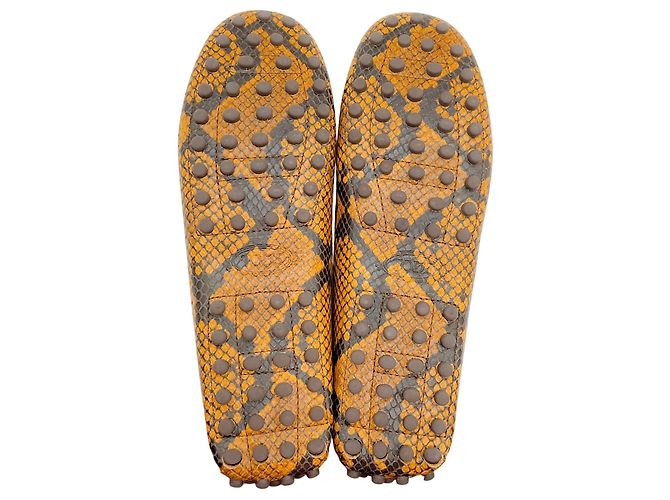 Mocassini da guida Gommino Tod's in stampa serpente marrone - vista 6