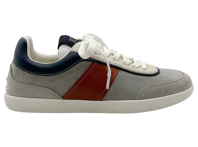 Sneakers Tod's in camoscio grigio / pelle blu navy Tabs - vista 2