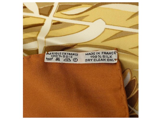 Foulard di seta Hermès Cols Verts Marrone 90 - vista 2