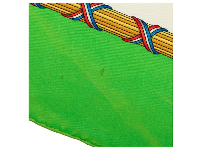 Foulard di seta Hermès Green Republique Francaise Liberte Egalite Fraternite 1789 90 Scarves Verde - vista 6
