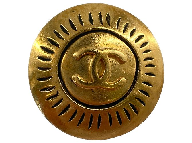 Orecchini a clip rotondi Chanel CC placcati oro D'oro - vista 5