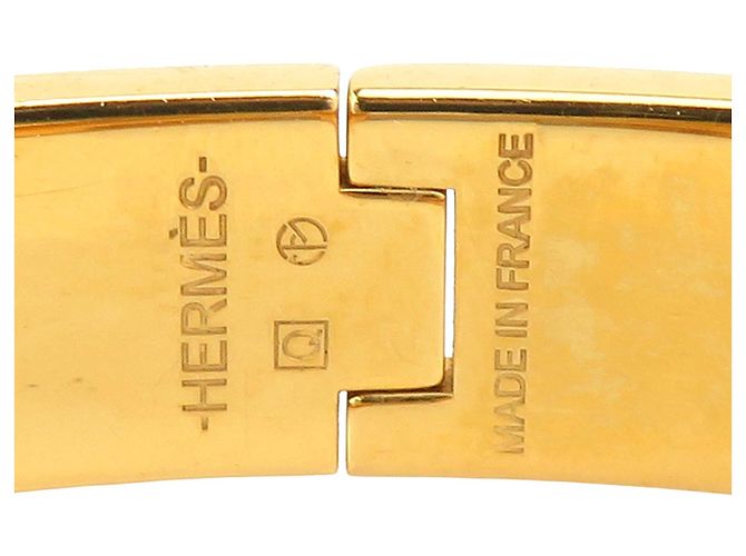 Bracciale Clic H PM stretto in smalto dorato Hermès D'oro - vista 5