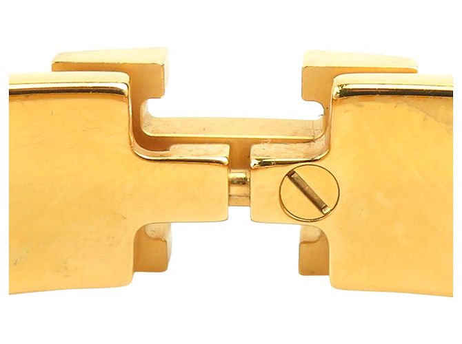 Bracciale Clic H PM stretto in smalto dorato Hermès D'oro - vista 7