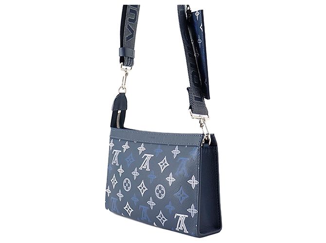Borsa a tracolla Portafoglio indossabile Gaston Blue Louis Vuitton Monogram Shadow - vista 2