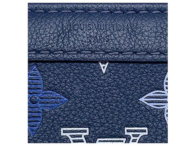 Borsa a tracolla Portafoglio indossabile Gaston Blue Louis Vuitton Monogram Shadow - vista 6