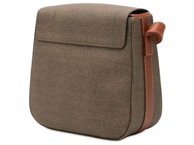 Borsa a tracolla Fendi in tela FF marrone - vista 2